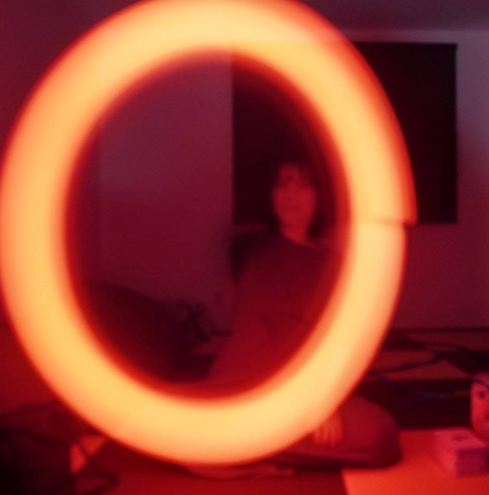 夜のカメラマン体験の光のアート写真